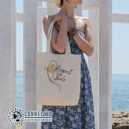 Respect The Locals Whale Shark Tote - Connected Clothing Company - 10% of proceeds donated to ocean conservation