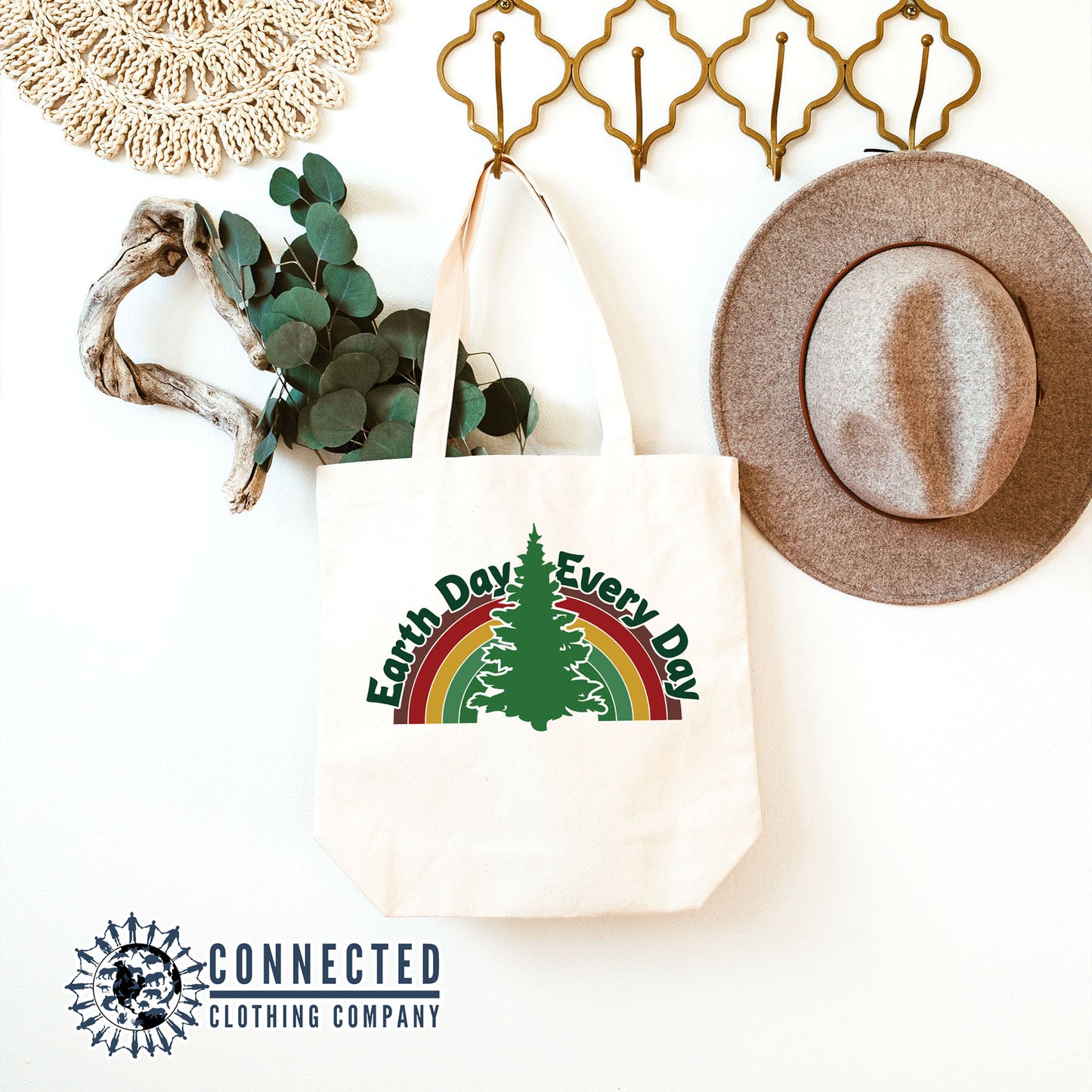 Retro Earth Day Every Day Tote - Connected Clothing Company - 10% of proceeds donated to ocean conservation