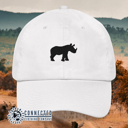 White Rhino Cotton Cap - Connected Clothing Company - 10% of profits donated to Save The Rhino conservation
