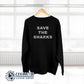 Black Save The Sharks Unisex Crewneck Sweatshirt - Connected Clothing Company - Ethically and Sustainably Made - 10% of profits donated to shark conservation and ocean conservation