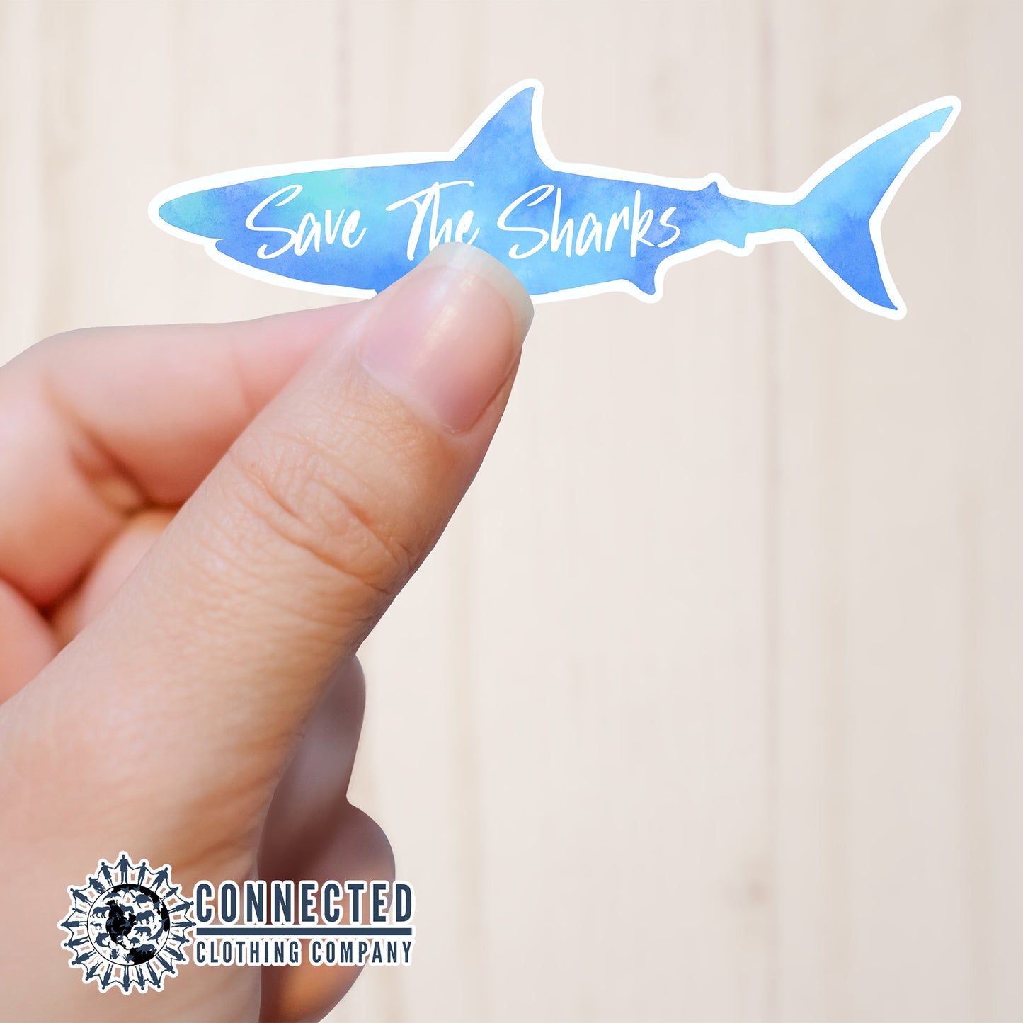 Save The Sharks Sticker - Connected Clothing Company - 10% of proceeds donated to ocean conservation