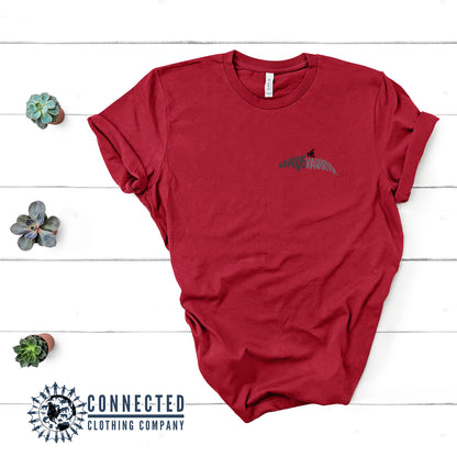 Red Save The Vaquita Short-Sleeve Tee - Connected Clothing Company - Ethically & Sustainably Made - 10% of profits donated to vaquita porpoise conservation