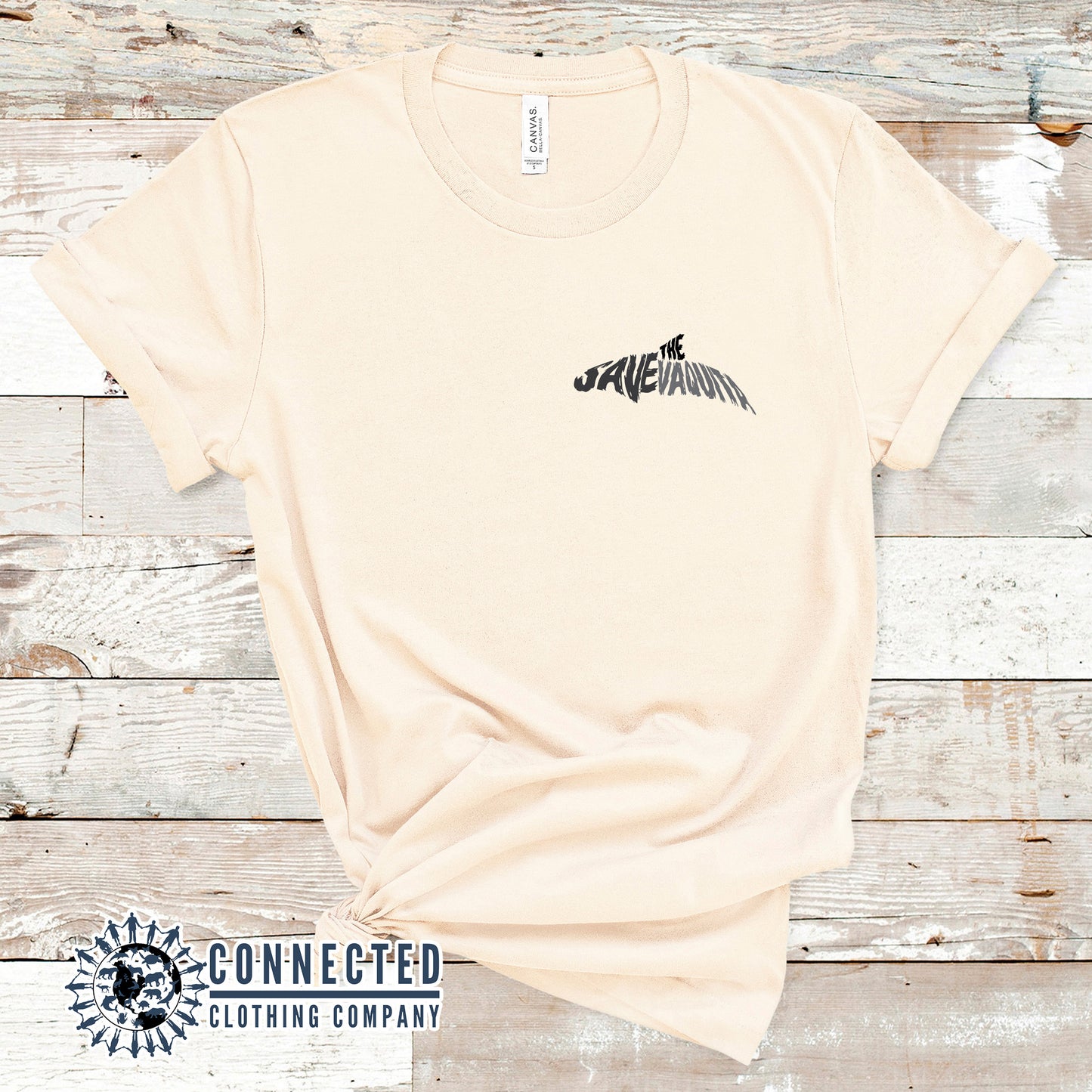 Soft Cream Save The Vaquita Short-Sleeve Tee - Connected Clothing Company - Ethically & Sustainably Made - 10% of profits donated to vaquita porpoise conservation