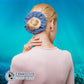 Model Wearing Shark Fin Scrunchie in Blue Color - Connected Clothing Company - Ethical & Sustainable Apparel - 10% donated to save the sharks