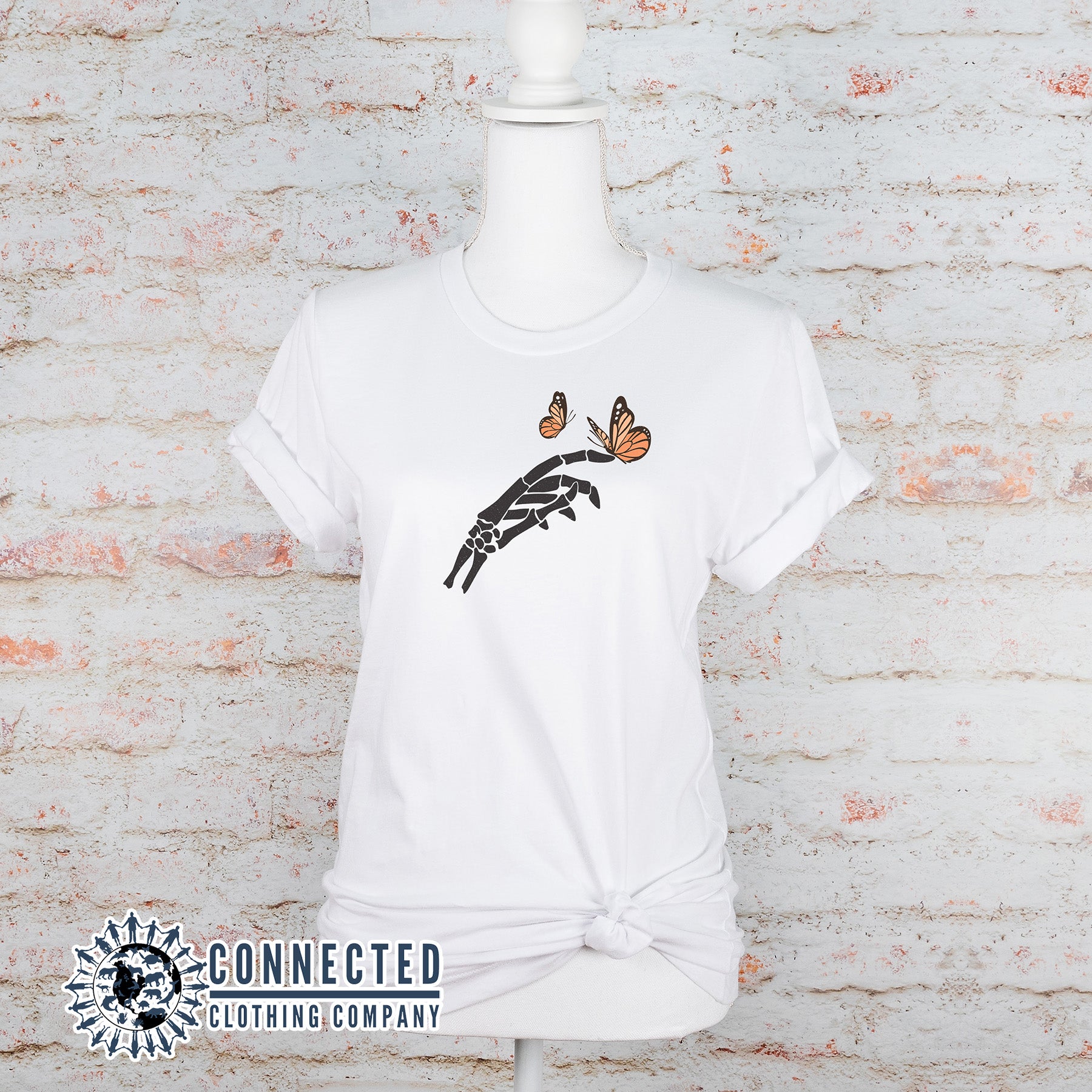 Skeleton Monarch Tee - Connected Clothing Company - 10% of proceeds donated to save the monarch butterflies