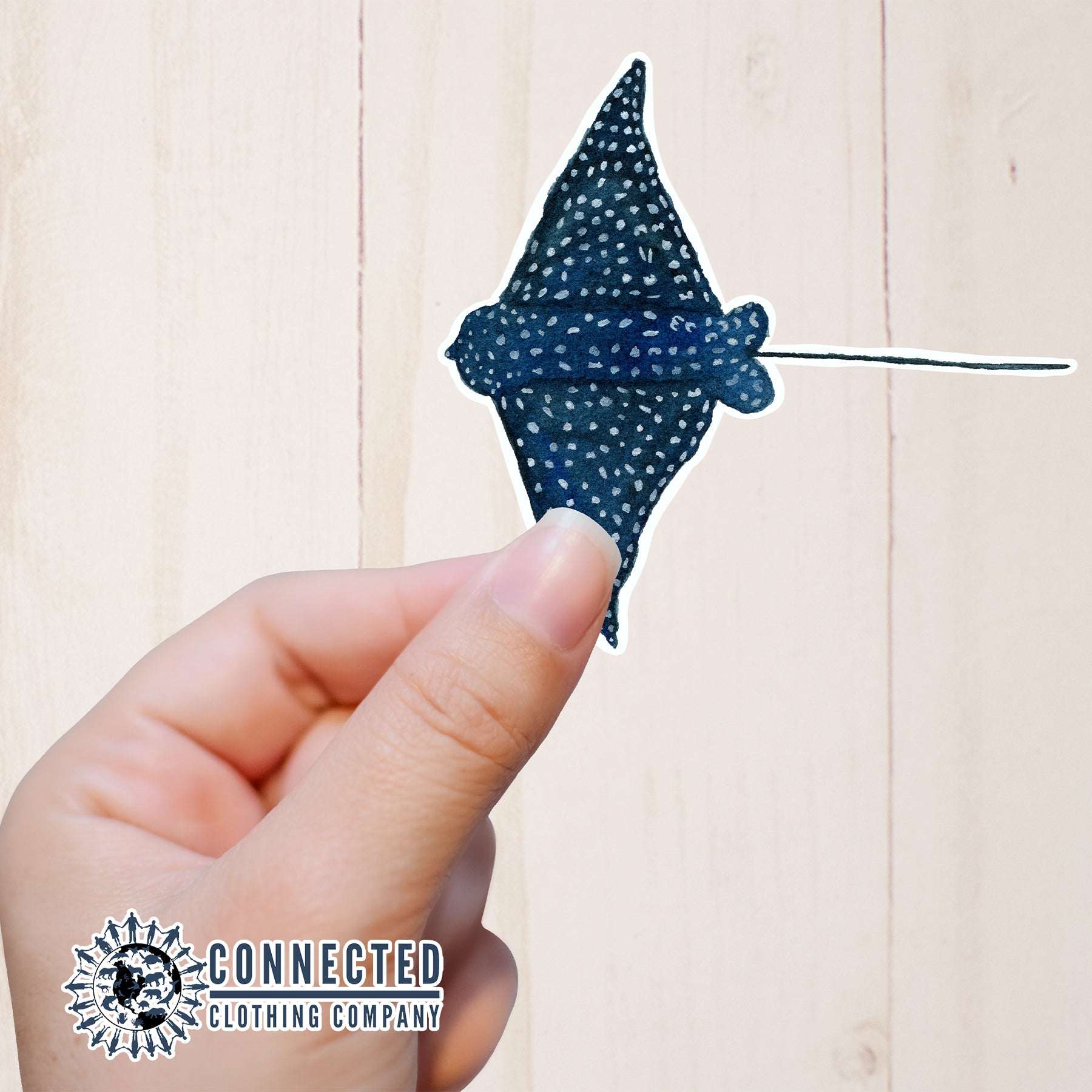 Spotted Eagle Ray Sticker - Connected Clothing Company - 10% donated to ocean conservation