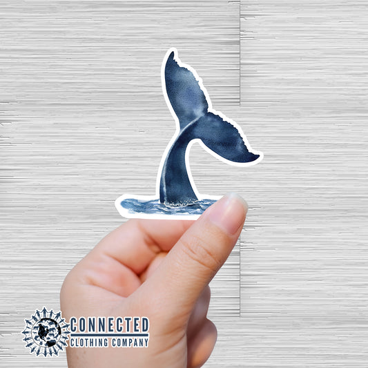 Whale Tail Sticker - Connected Clothing Company - 10% of proceeds donated to ocean conservation