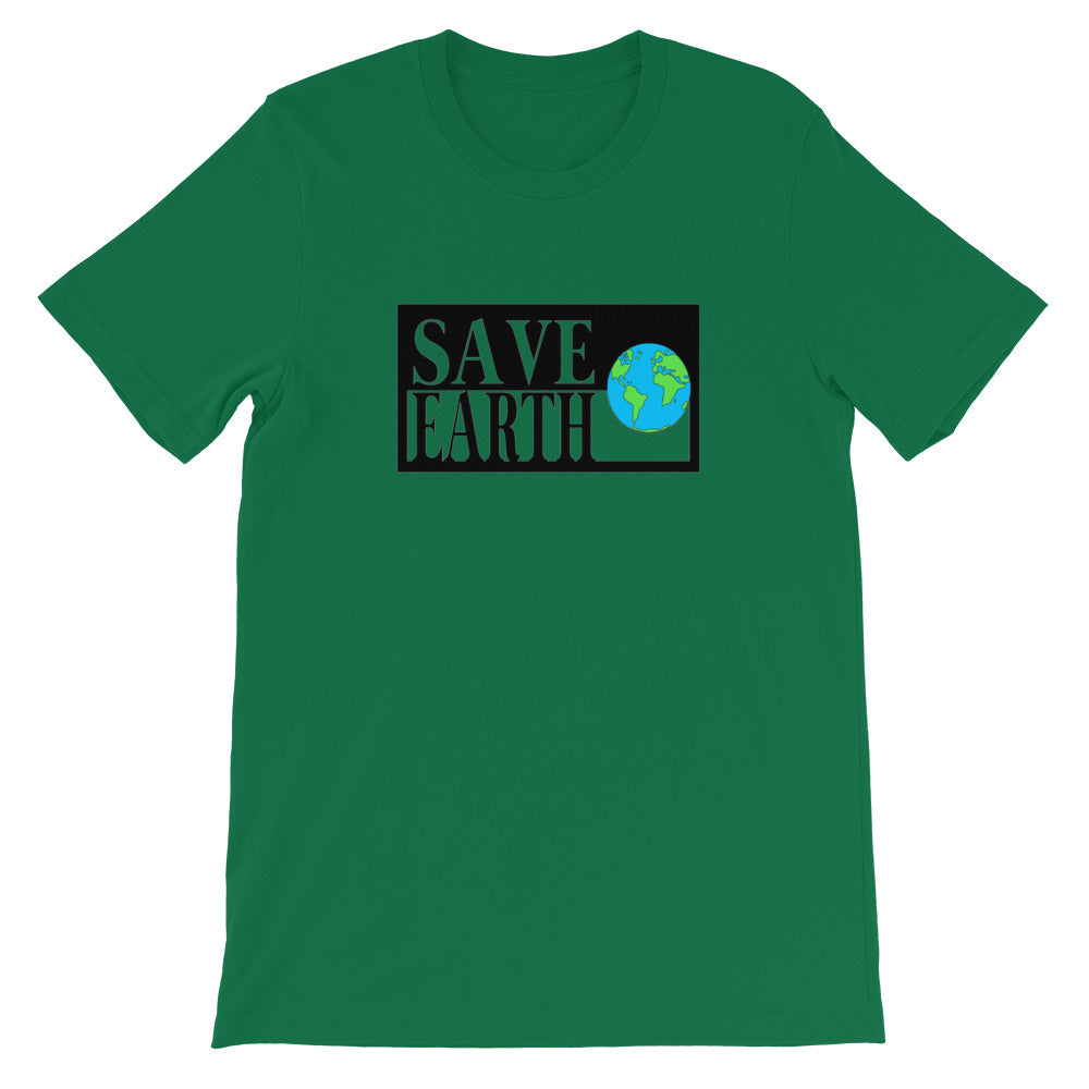 Kelly Green Save Earth Short-Sleeve T-shirt - Connected Clothing Company - Ethically and Sustainably Made - 50% donated to WIRES Wildlife Rescue